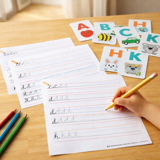 ✏️ Fichas para aprender a escribir: Cursiva + Abecedario completo